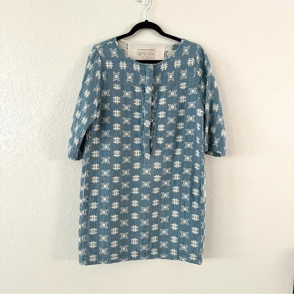 Ace & Jig Ecolier Dress in Denim Mosaic - Picture 2 of 7